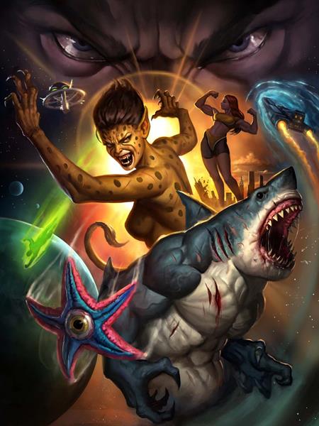 JUSTICE LEAGUE UNLIMITED #18 CVR E AARON BARTLING THINGS TO COME CARD STOCK VAR (DC K.O.)