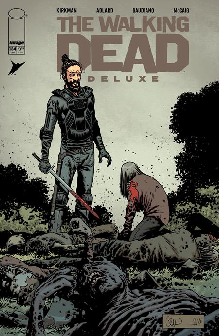 WALKING DEAD DELUXE #134 CVR B CHARLIE ADLARD & MAVE MCCAIG VAR