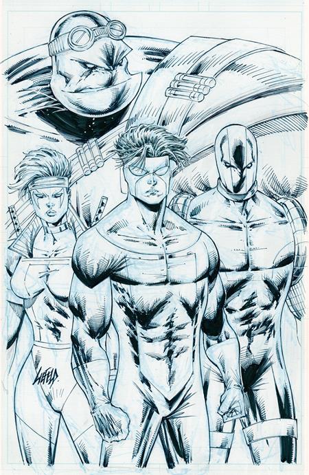 YOUNGBLOOD #5 CVR H ROB LIEFELD INVINCIBLE TEAM UP B&W VAR
