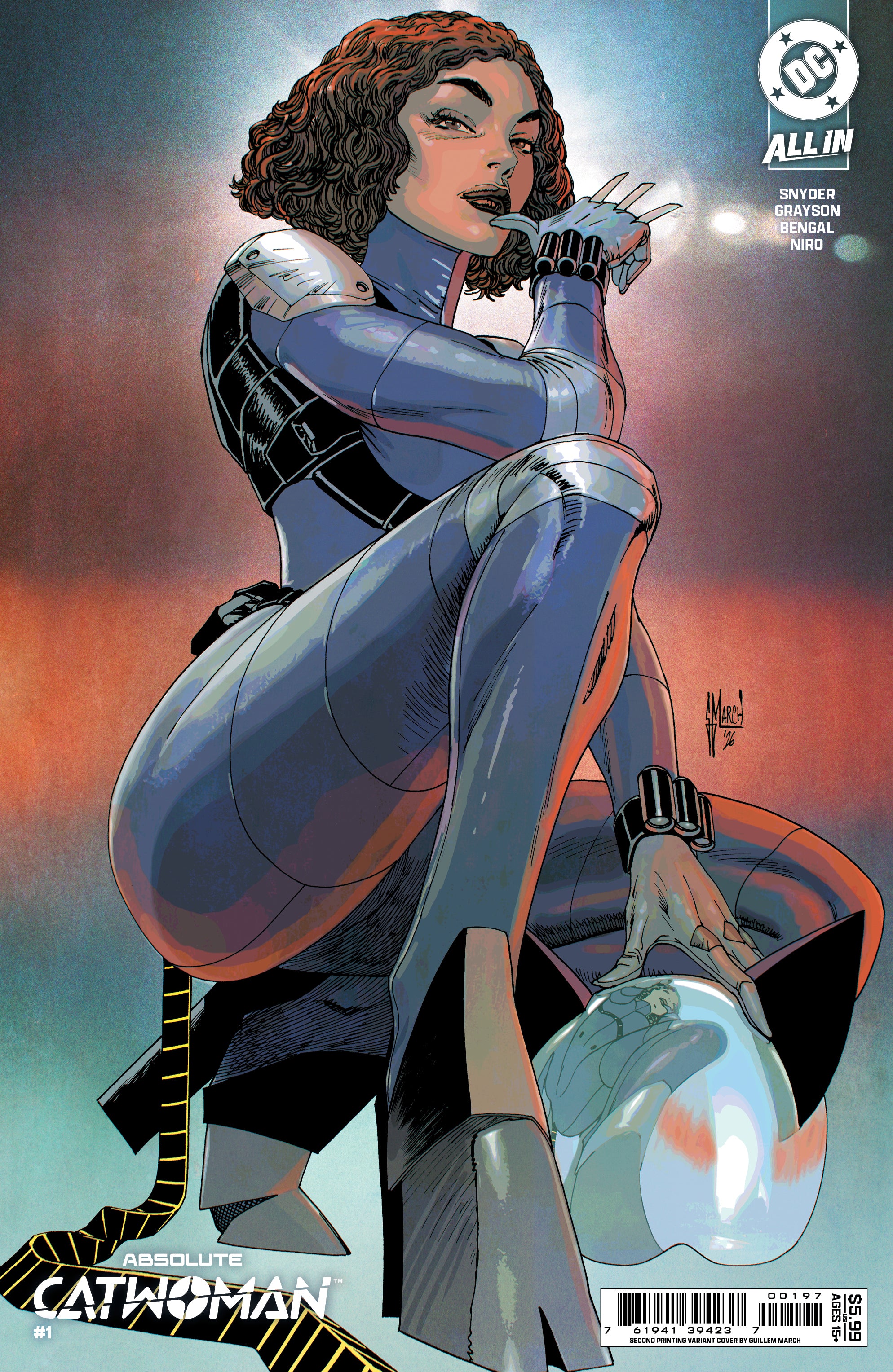 ABSOLUTE CATWOMAN #1 (OF 6) SECOND PRINTING CVR B GUILLEM MARCH CARD STOCK VAR