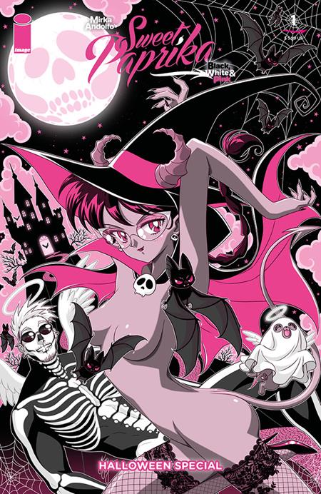MIRKA ANDOLFOS SWEET PAPRIKA BLACK WHITE & PINK HALLOWEEN SPECIAL #1 (OF 2) CVR C MARCO ALBIERO VAR