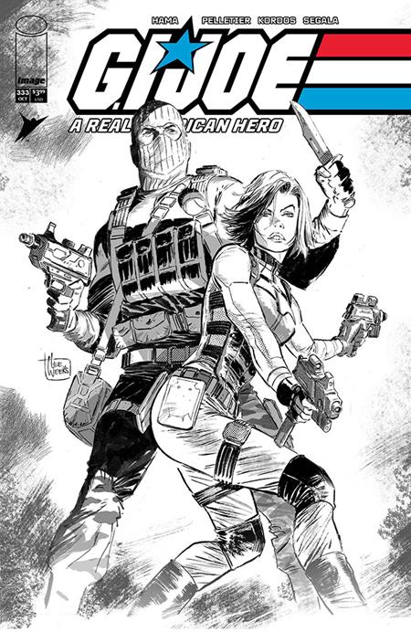 GI JOE A REAL AMERICAN HERO #333 CVR B LEE WEEKS B&W VAR