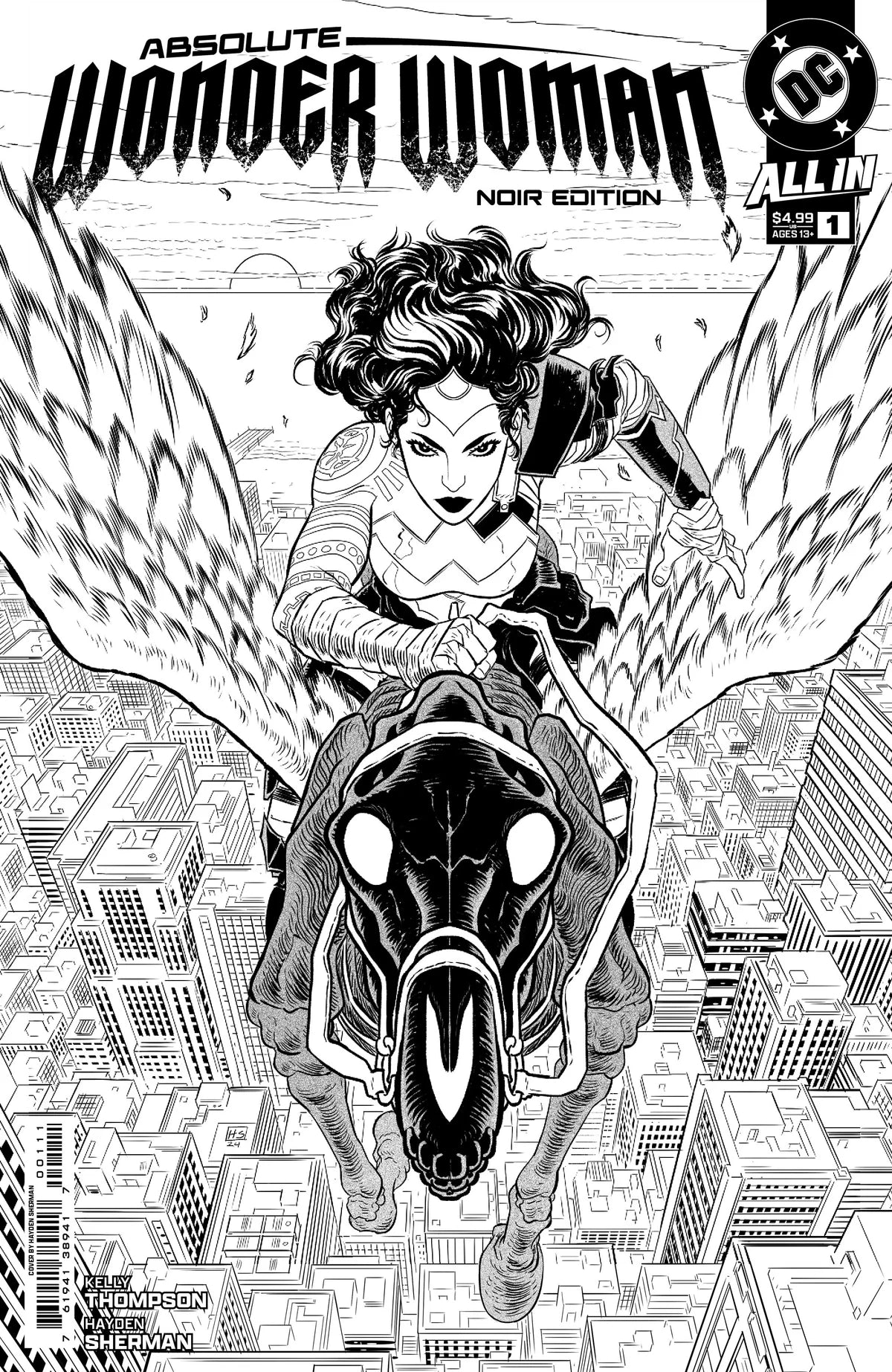 ABSOLUTE WONDER WOMAN NOIR EDITION #1 (ONE SHOT) CVR A HAYDEN SHERMAN