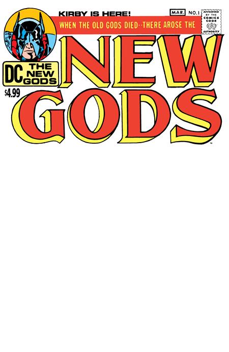 NEW GODS #1 FACSIMILE EDITION CVR C BLANK CARD STOCK VAR