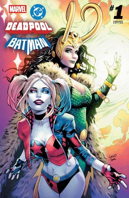 DF MARVEL DC DEADPOOL BATMAN #1 GREG LAND COMICXPOSURE EXCLUSIVE ALLOCATIONS MAY OCCUR