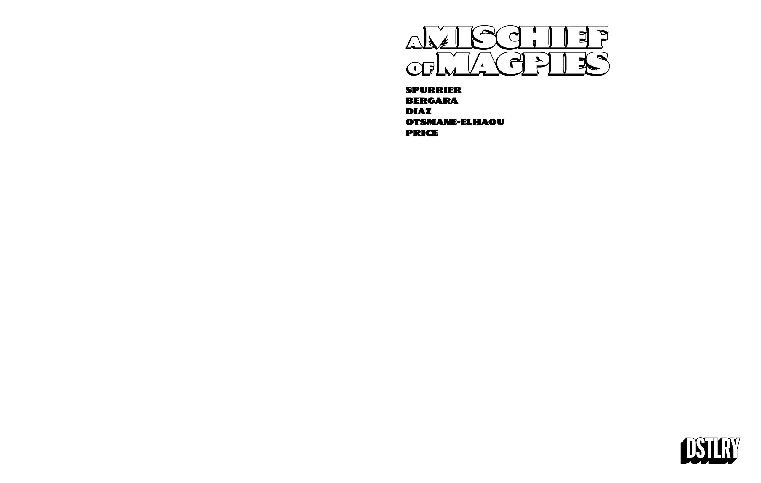 A MISCHIEF OF MAGPIES #1 CVR F BLANK SKETCH VARIANT