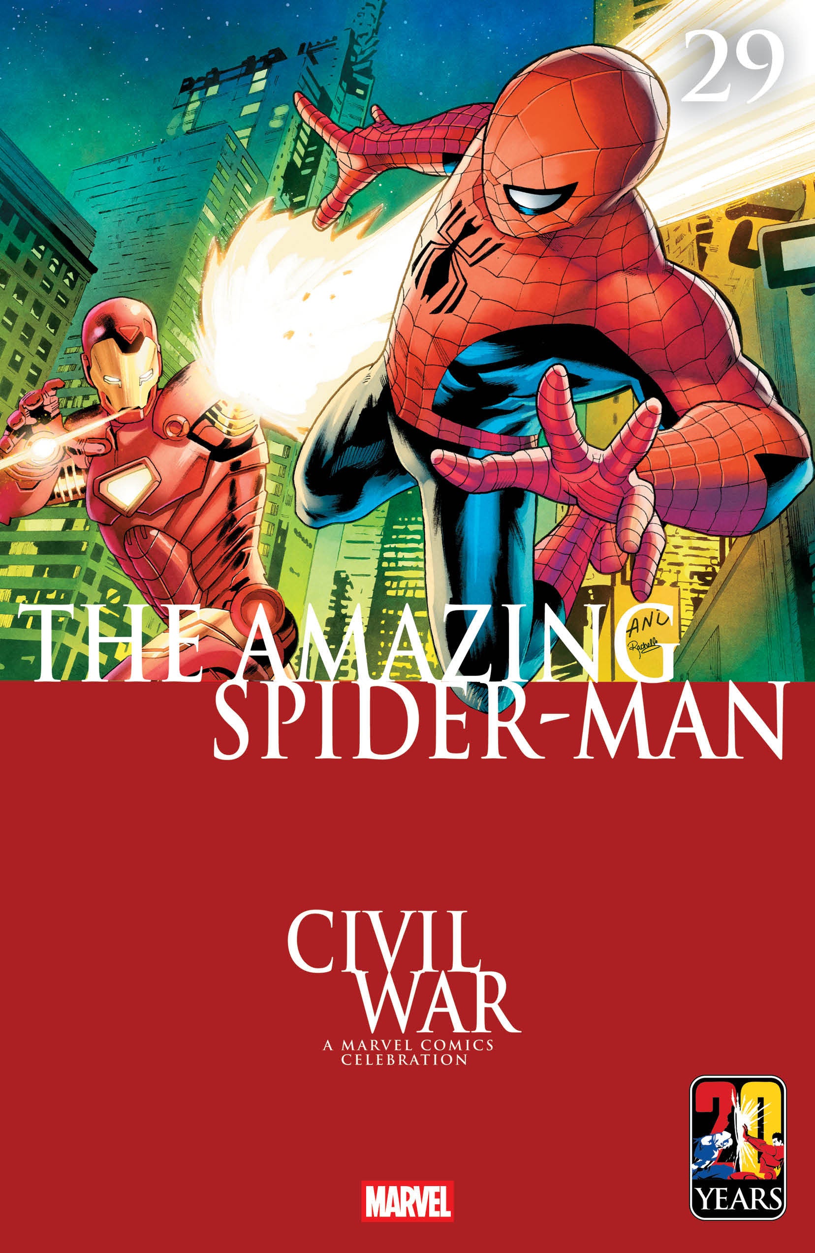 AMAZING SPIDER-MAN #29 GREG LAND CIVIL WAR CELEBRATION VARIANT