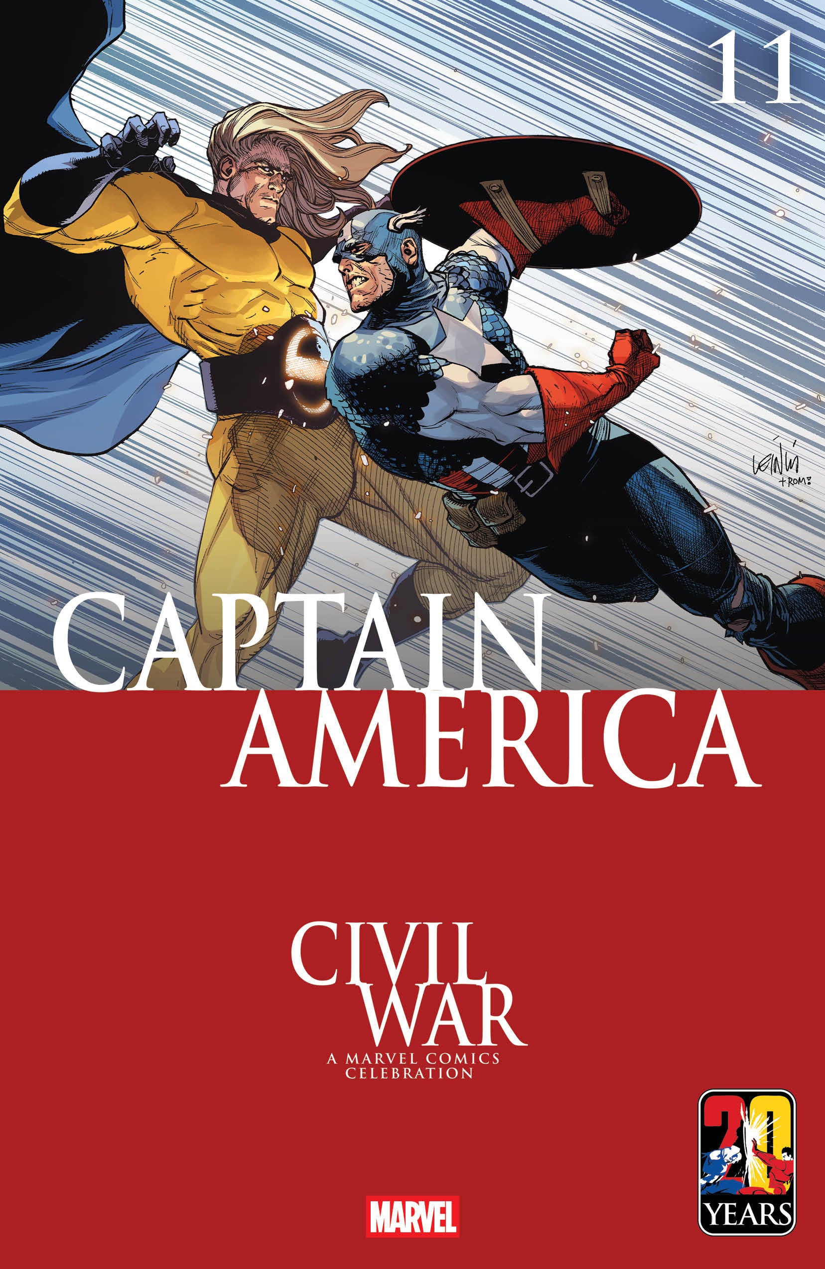 CAPTAIN AMERICA #11 LEINIL YU CIVIL WAR CELEBRATION VARIANT