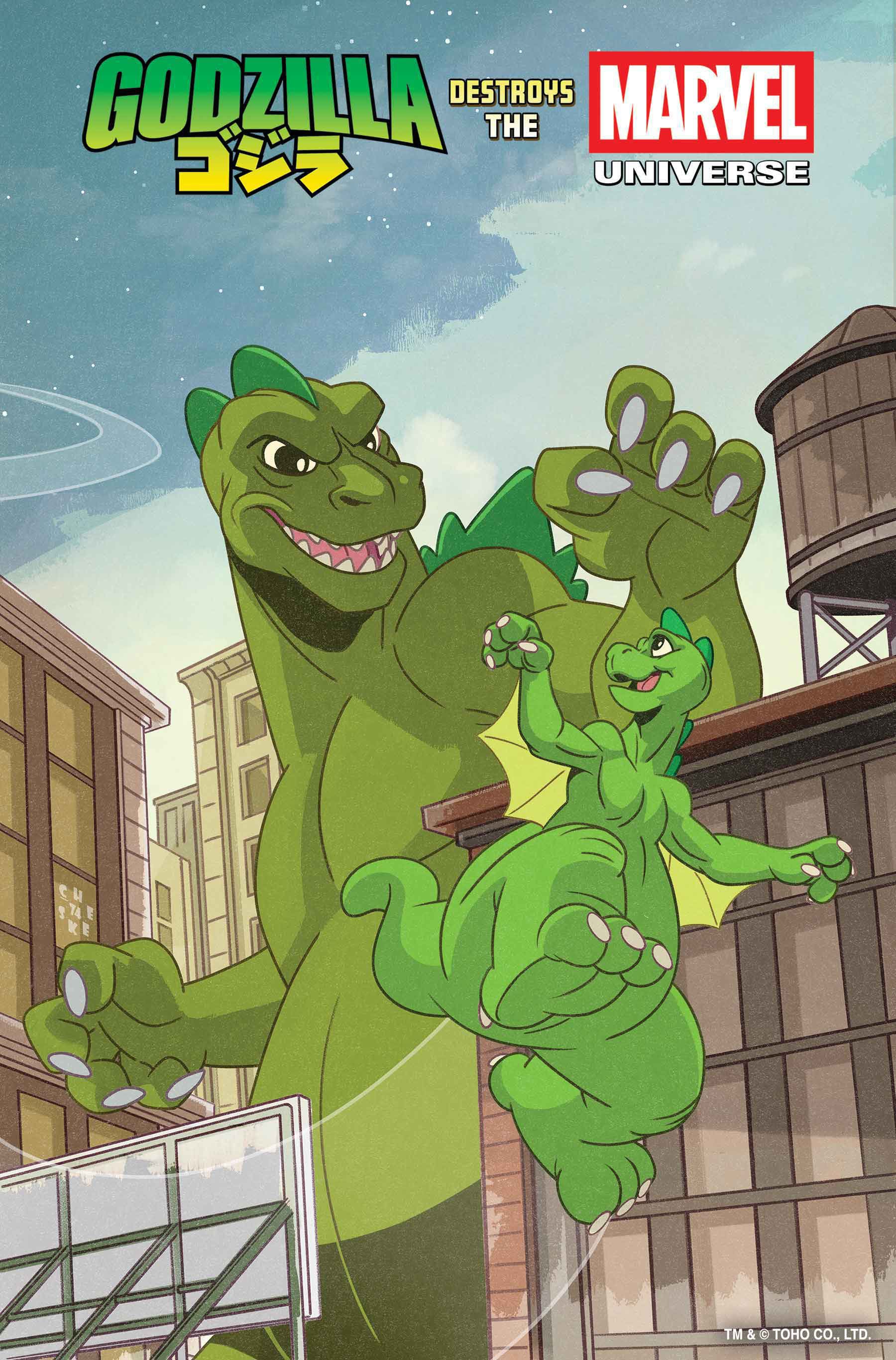 GODZILLA DESTROYS THE MARVEL UNIVERSE #1 SEAN GALLOWAY ANIMATION VARIANT