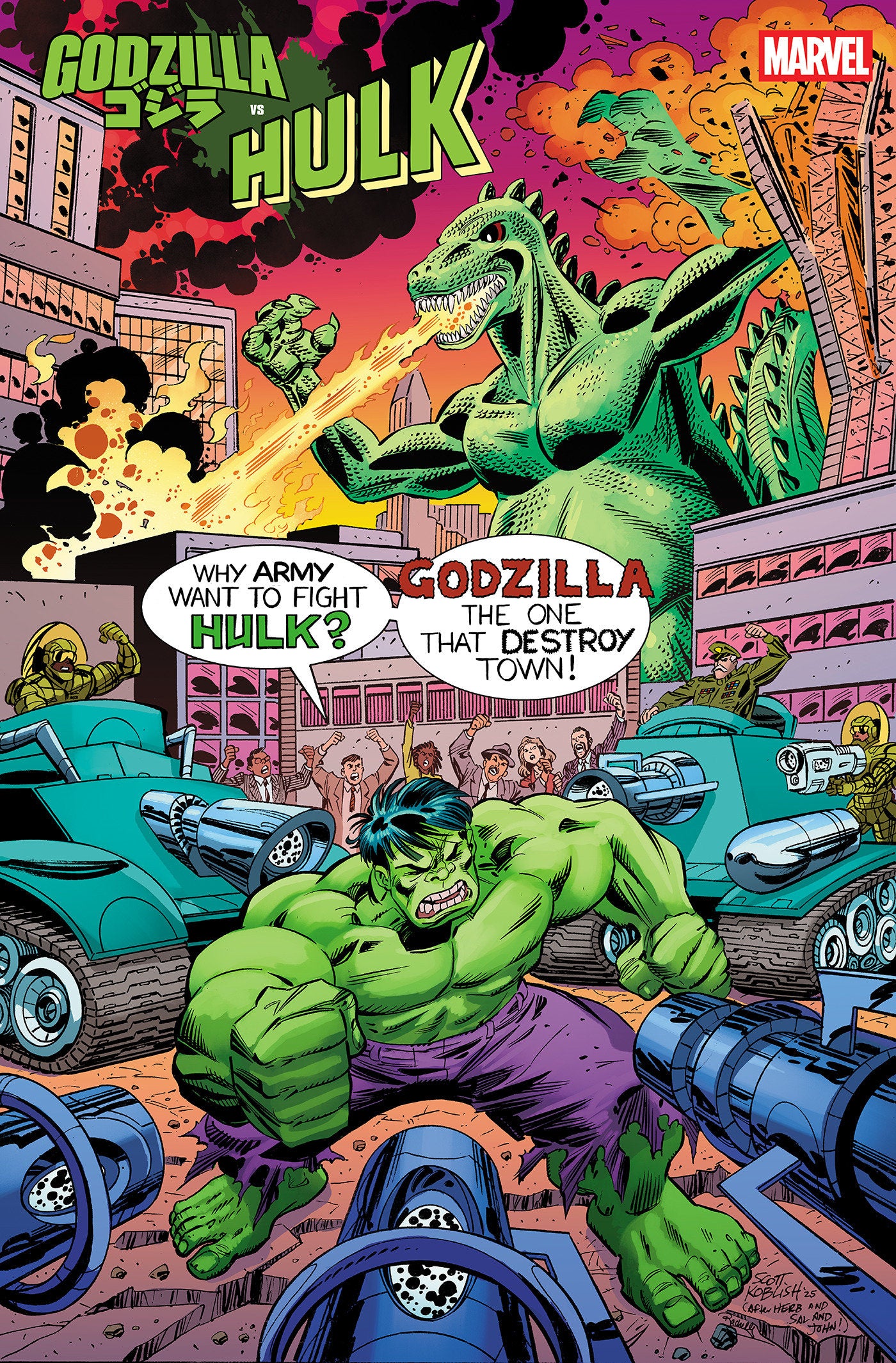 GODZILLA VS. HULK #1 SCOTT KOBLISH CLASSIC VARIANT