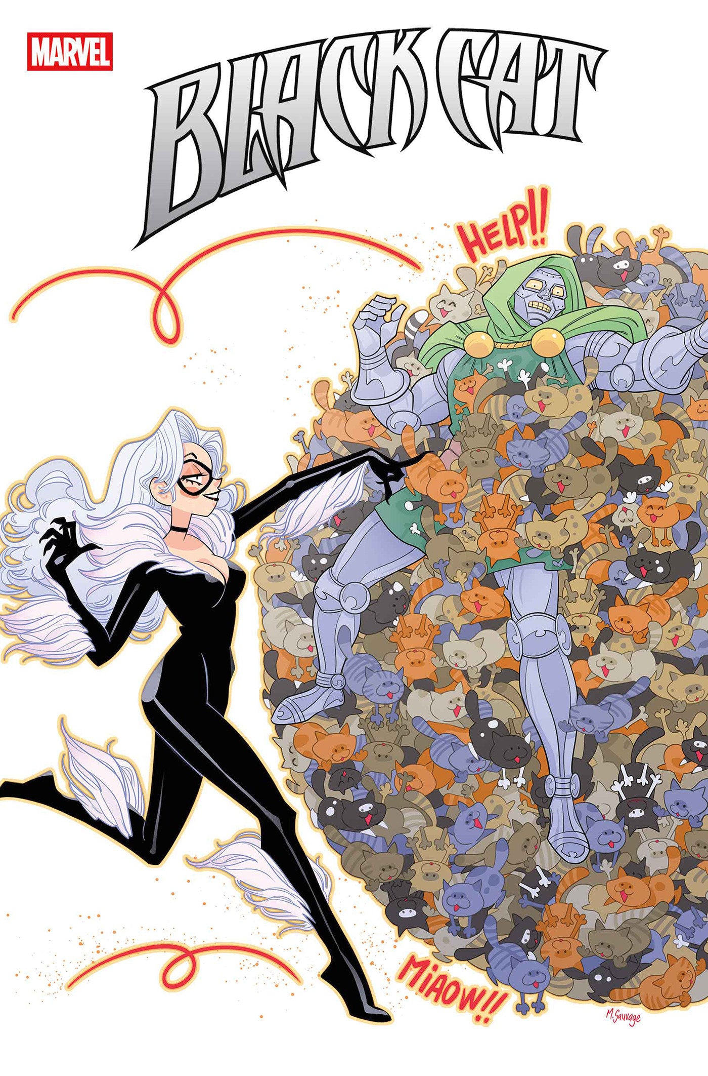 BLACK CAT #8 MARGUERITE SAUVAGE DOOM HOMAGE VARIANT