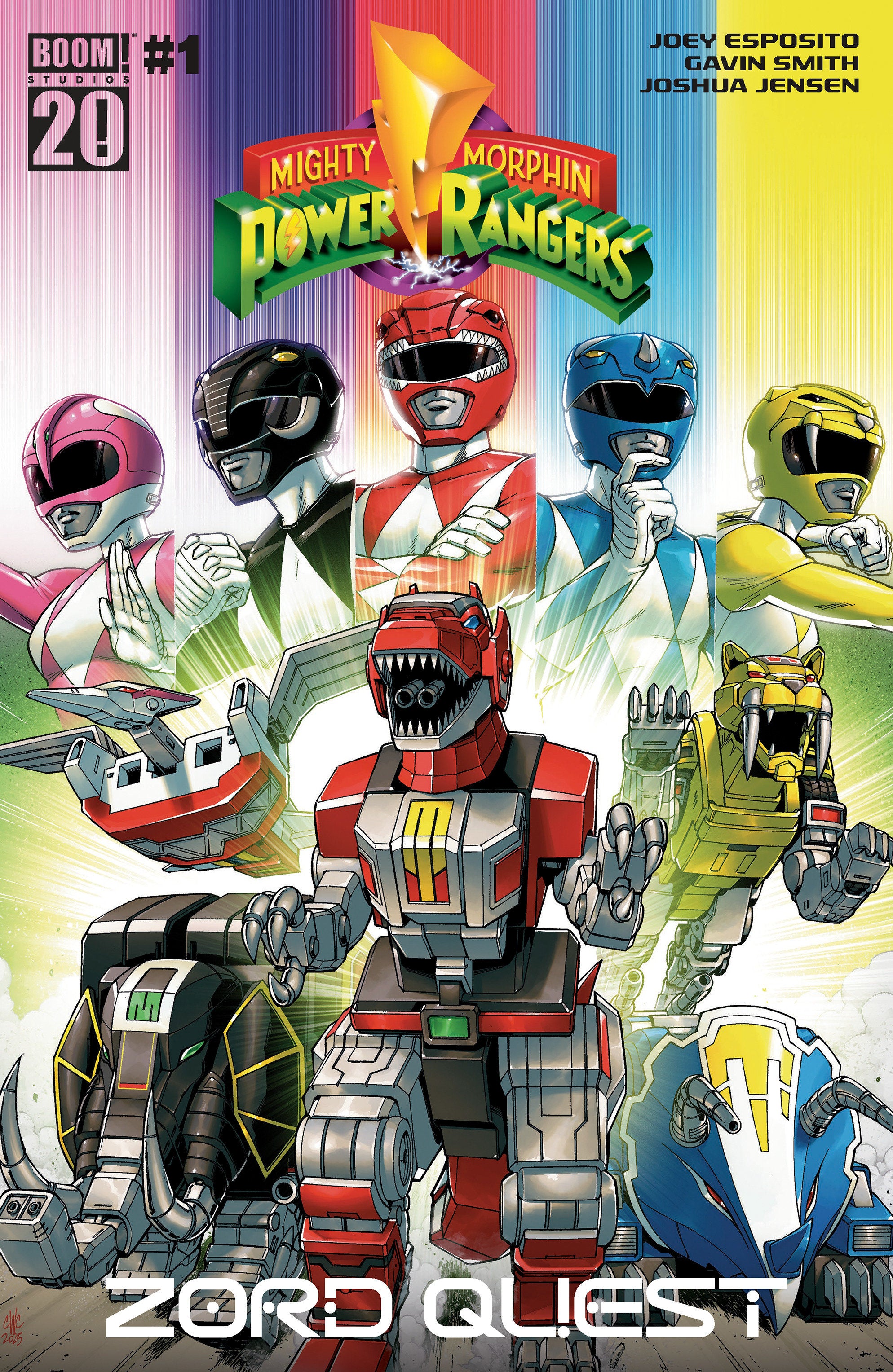 MIGHTY MORPHIN POWER RANGERS: ZORD QUEST #1 B VARIANT (DRESSED, COLLER)