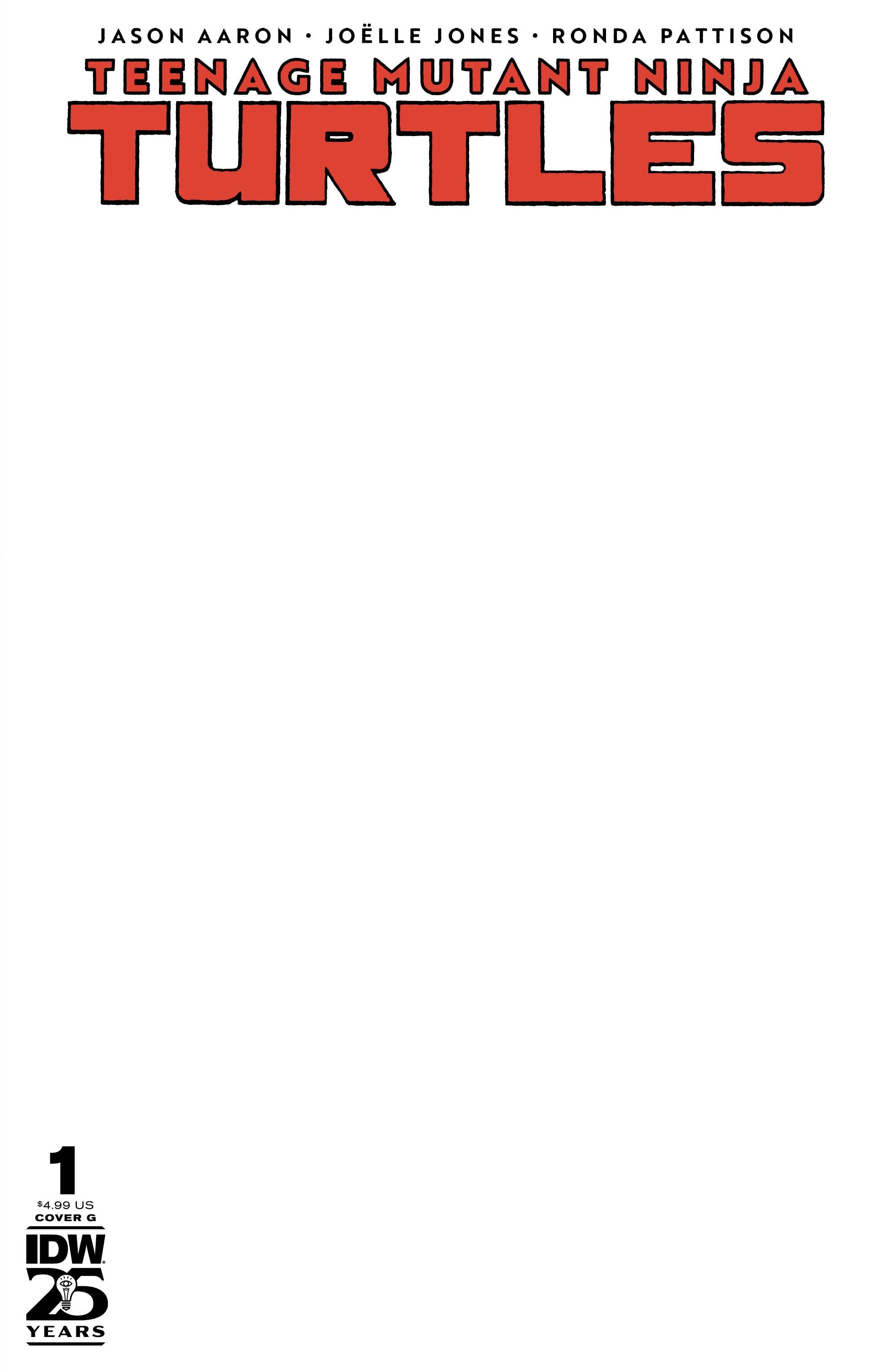 TEENAGE MUTANT NINJA TURTLES (2024) #1 VARIANT G (BLANK SKETCH)