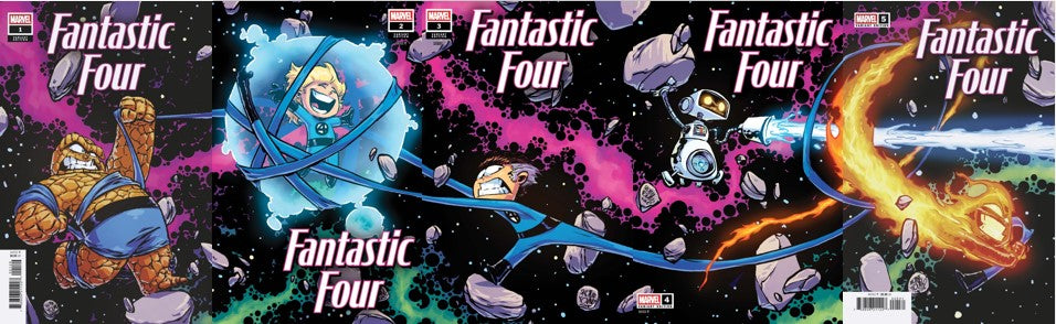FANTASTIC FOUR SKOTTIE YOUNG #1-5 CONNECTING SET