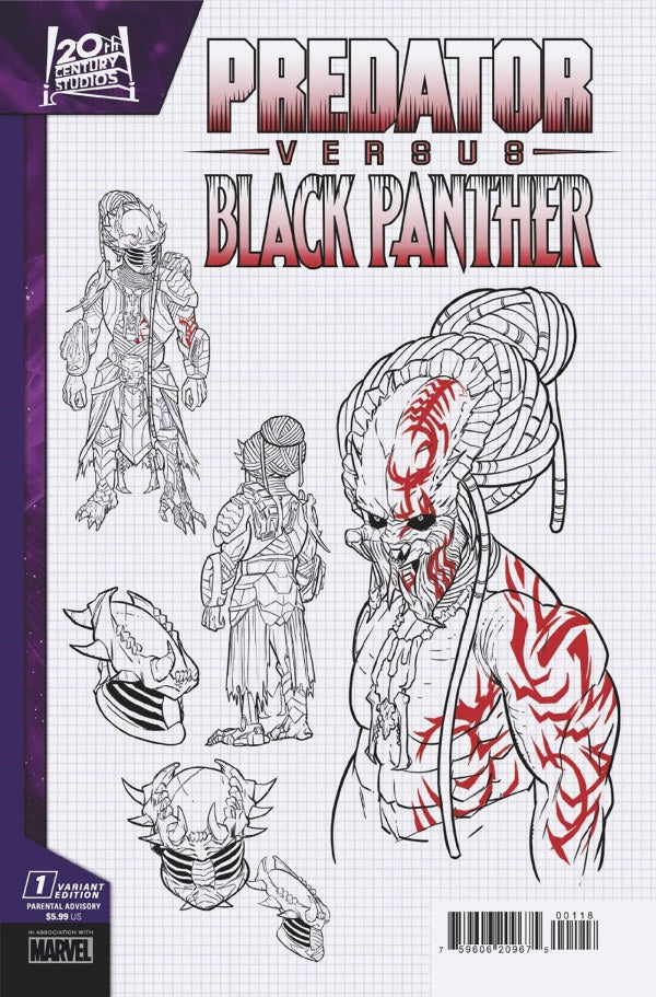 PREDATOR VS. BLACK PANTHER #1 1:10 DESIGN VARIANT