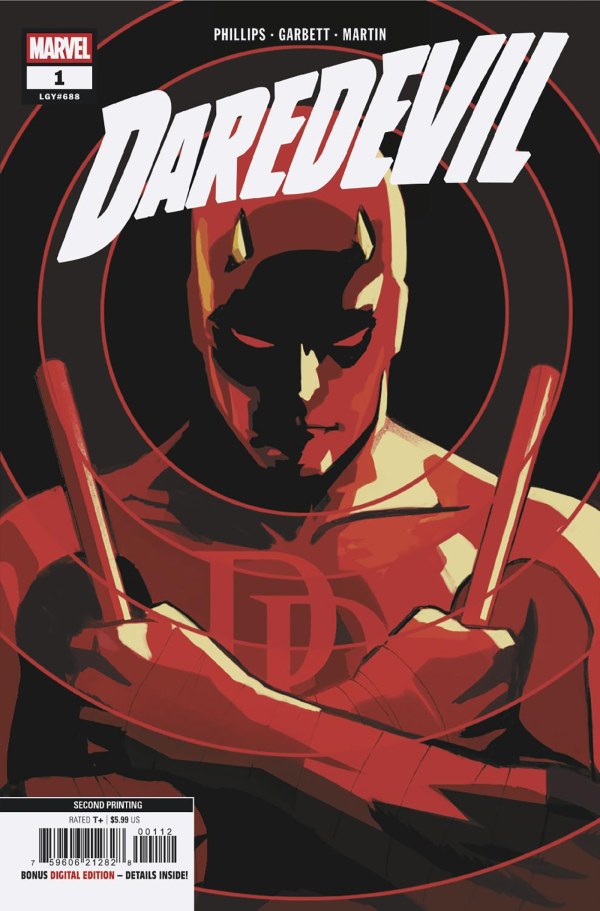 DAREDEVIL #1 LEE GARBETT 2ND PRINTING VARIANT