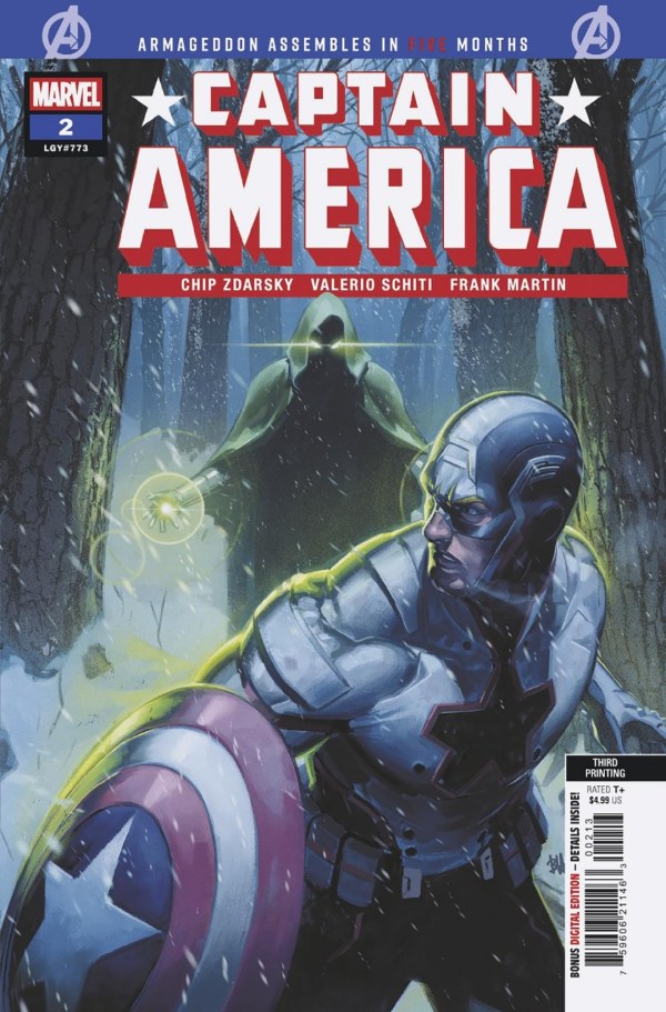 CAPTAIN AMERICA #2 BEN HARVEY 3RD PRINTING VARIANT