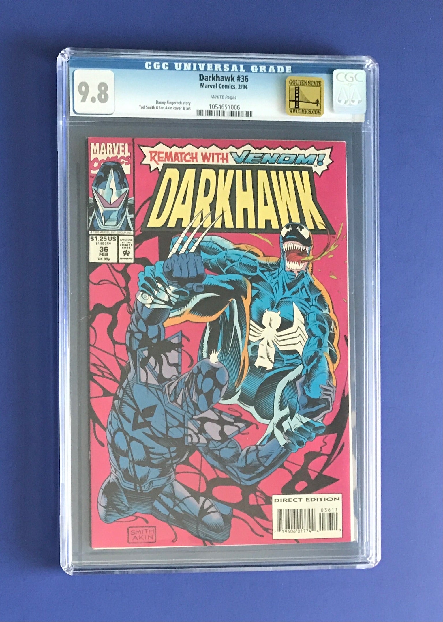 DARKHAWK #36 CGC 9.8 WP GOLDEN STATE PEDIGREE