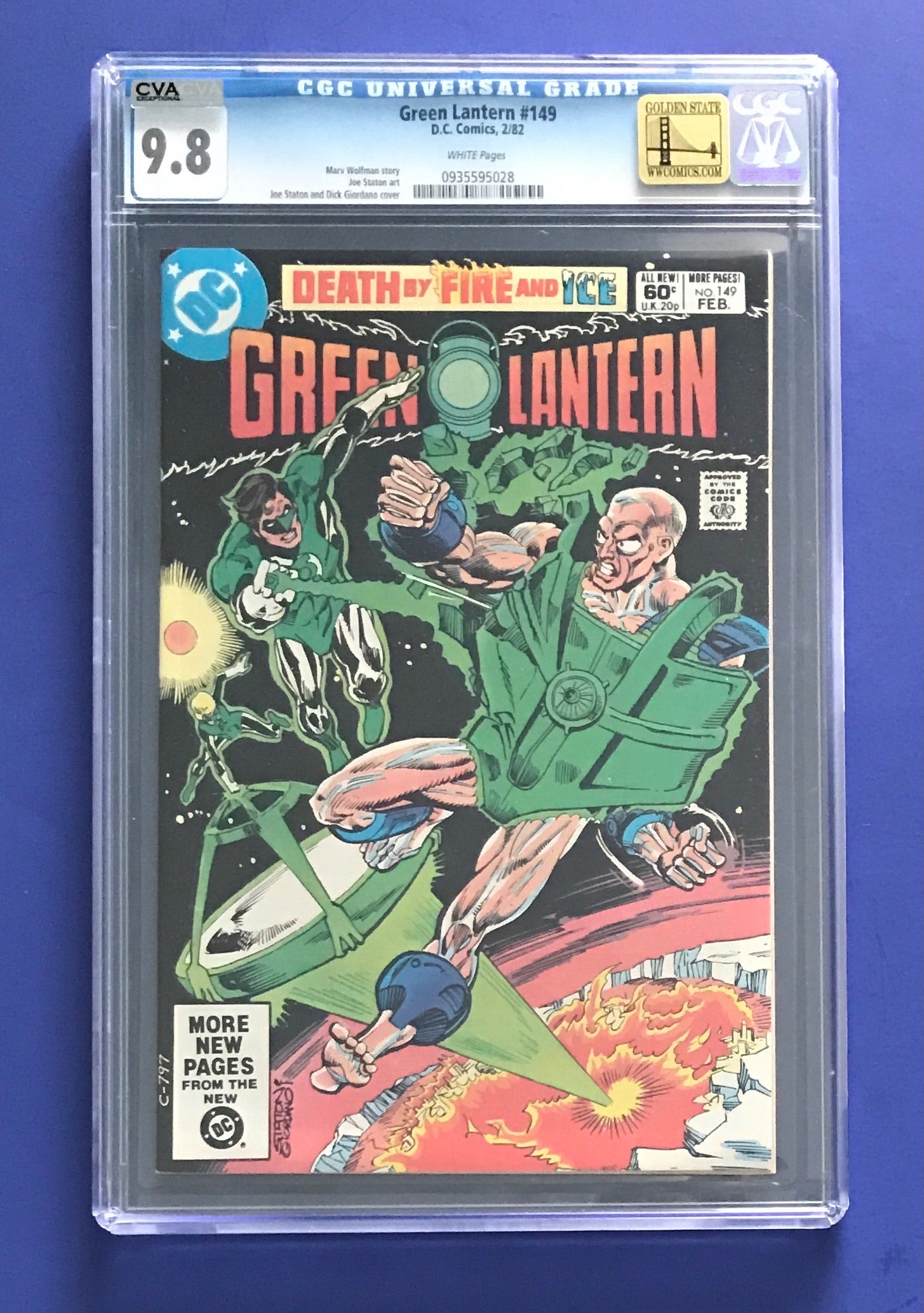 GREEN LANTERN #149 CGC 9.8 WP GOLDEN STATE PEDIGREE CVA