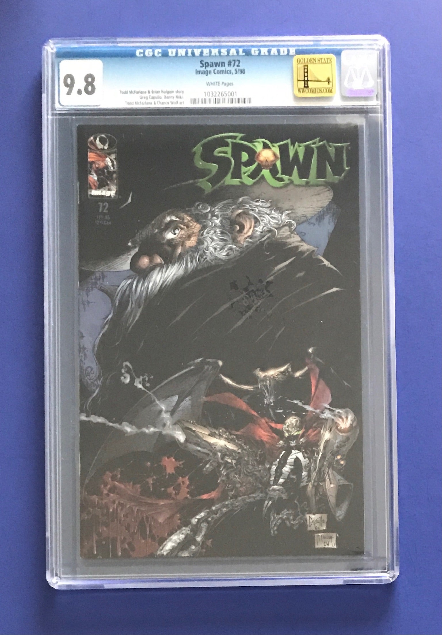 SPAWN #72 CGC 9.8 WP GOLDEN STATE PEDIGREE
