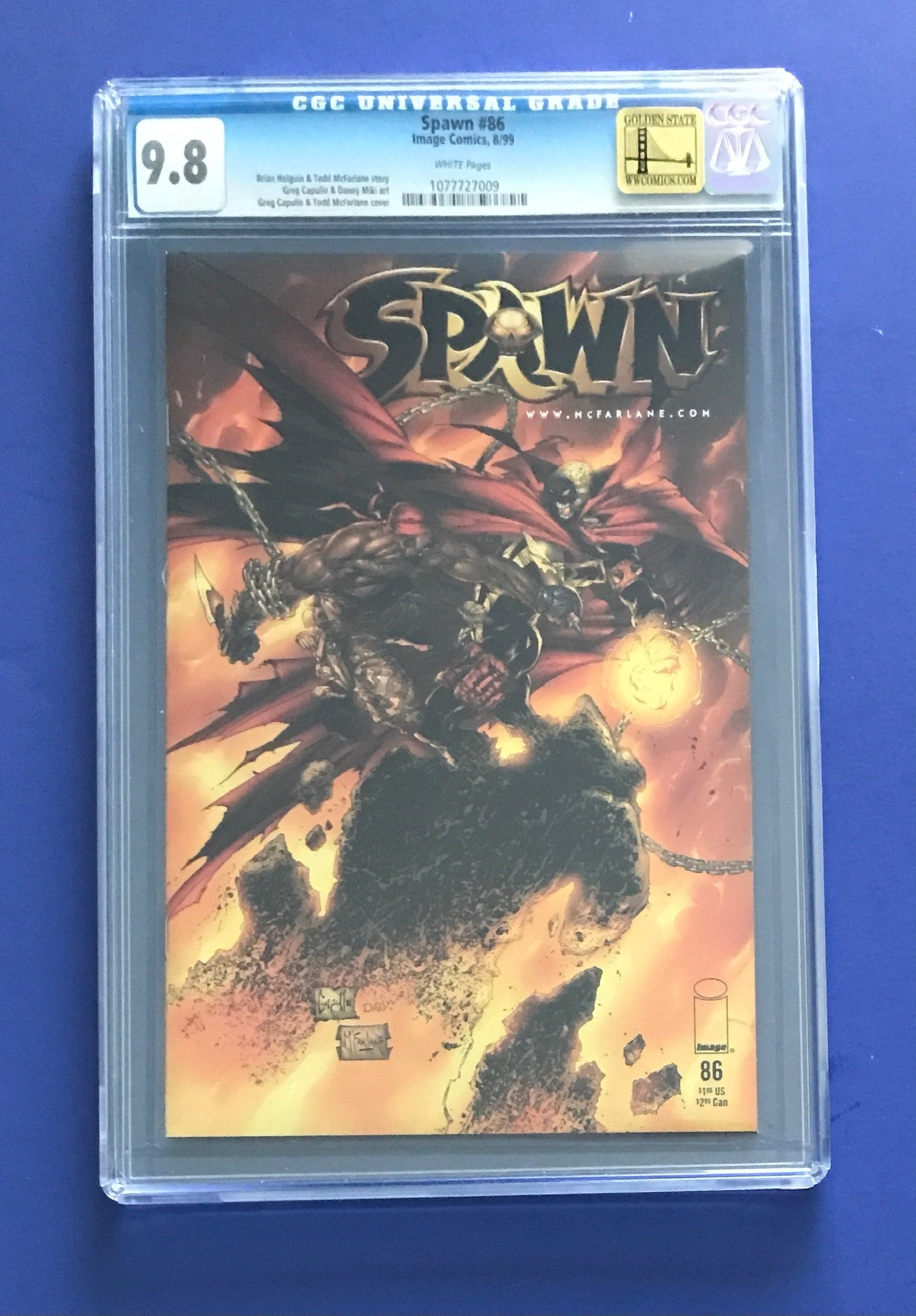 SPAWN #86 CGC 9.8 WP GOLDEN STATE PEDIGREE