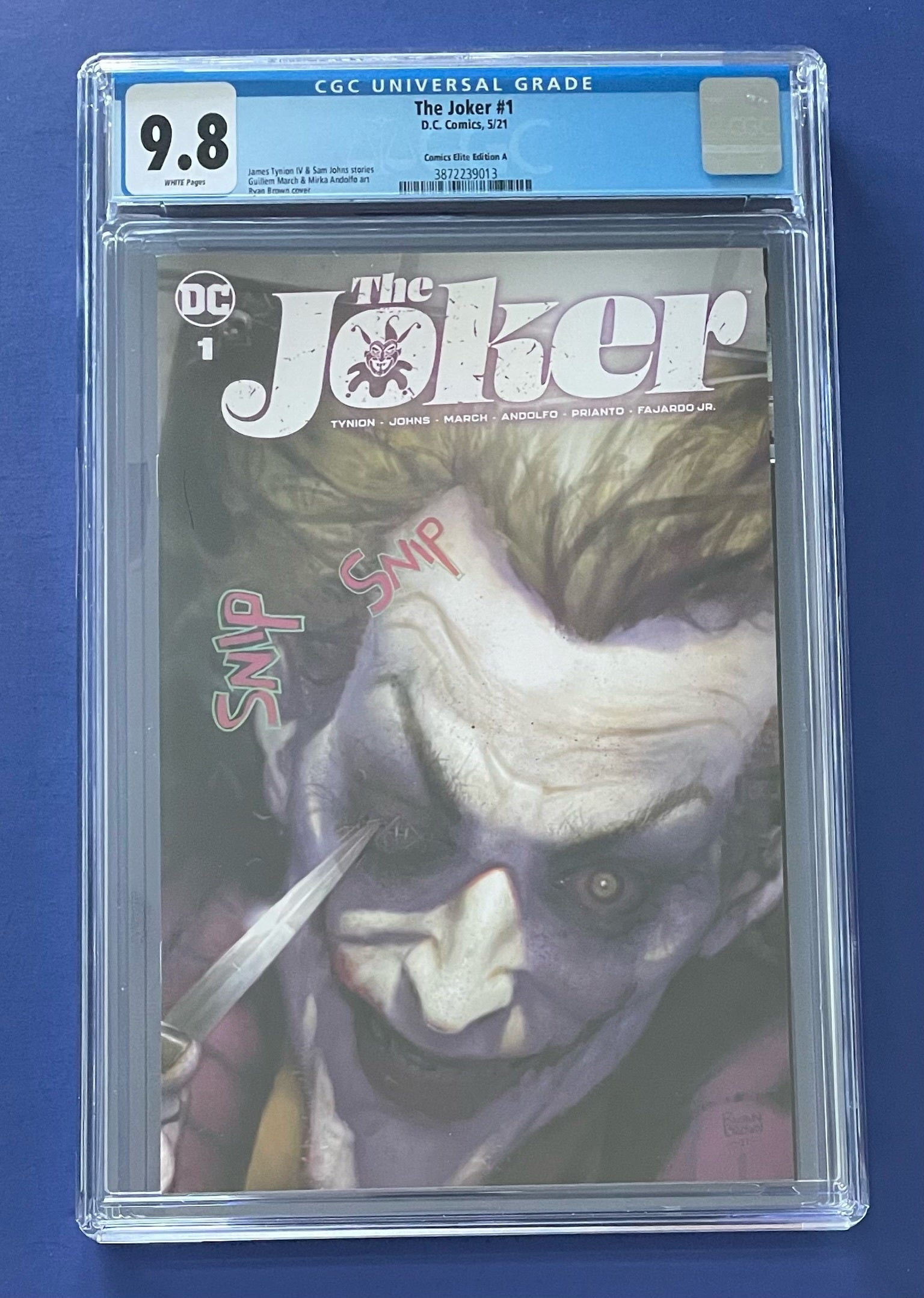 THE JOKER #1 RYAN BROWN EXCLUSIVE VAR A CGC 9.8 WP