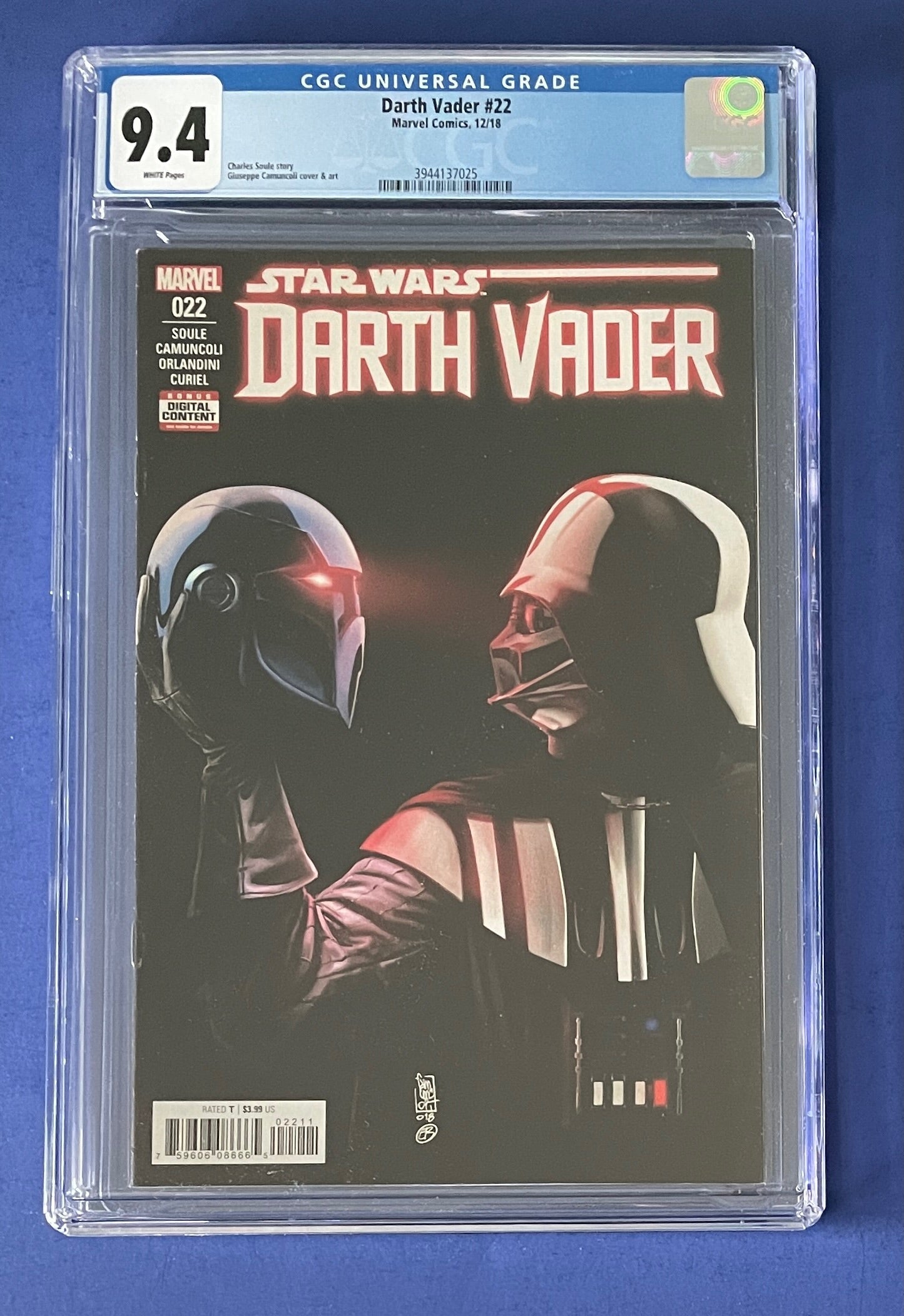 STAR WARS DARTH VADER #22 CGC 9.4 WP 1ST APPEARANCE OF LORD MOMIN AND DARTH SHAA