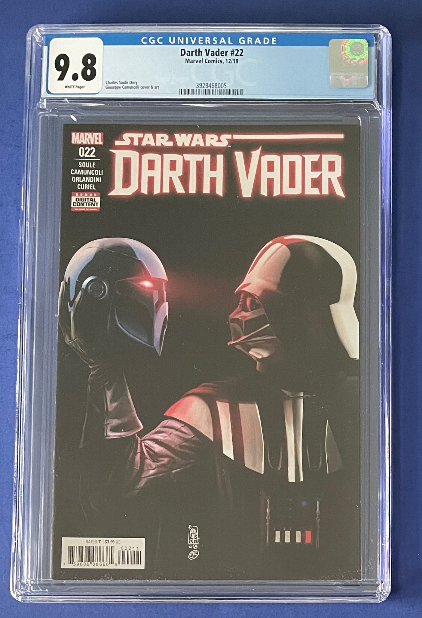 STAR WARS DARTH VADER #22 CGC 9.8 WP 1ST APPEARANCE OF LORD MOMIN & DARTH SHAA