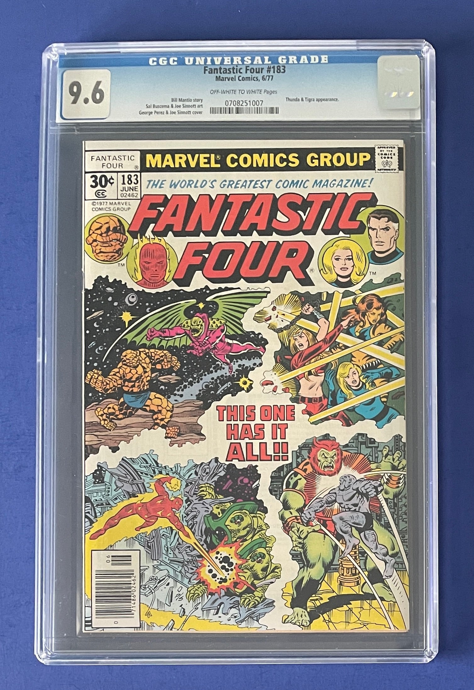 FANTASTIC FOUR #183 CGC 9.6 OW/W