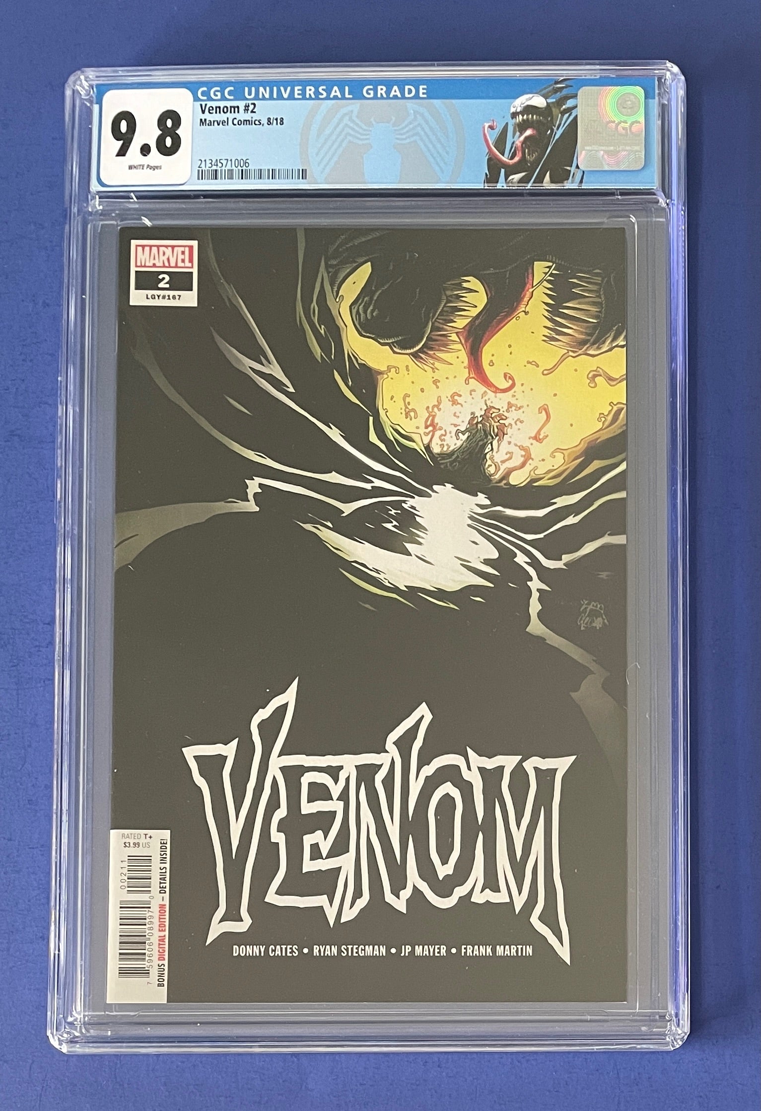 VENOM #2 CGC 9.8 WP CUSTOM VENOM LABEL