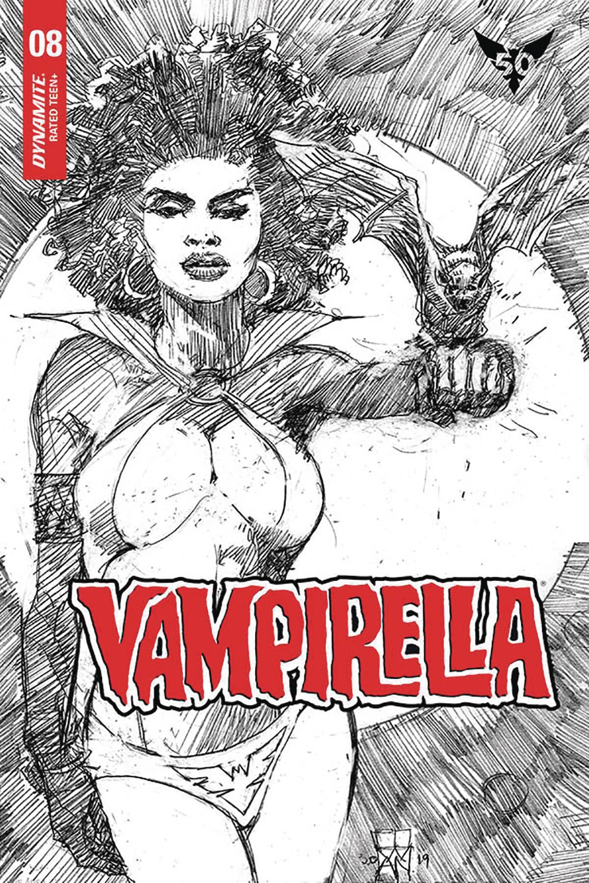 VAMPIRELLA #8 1:20 COWAN B&W INCV