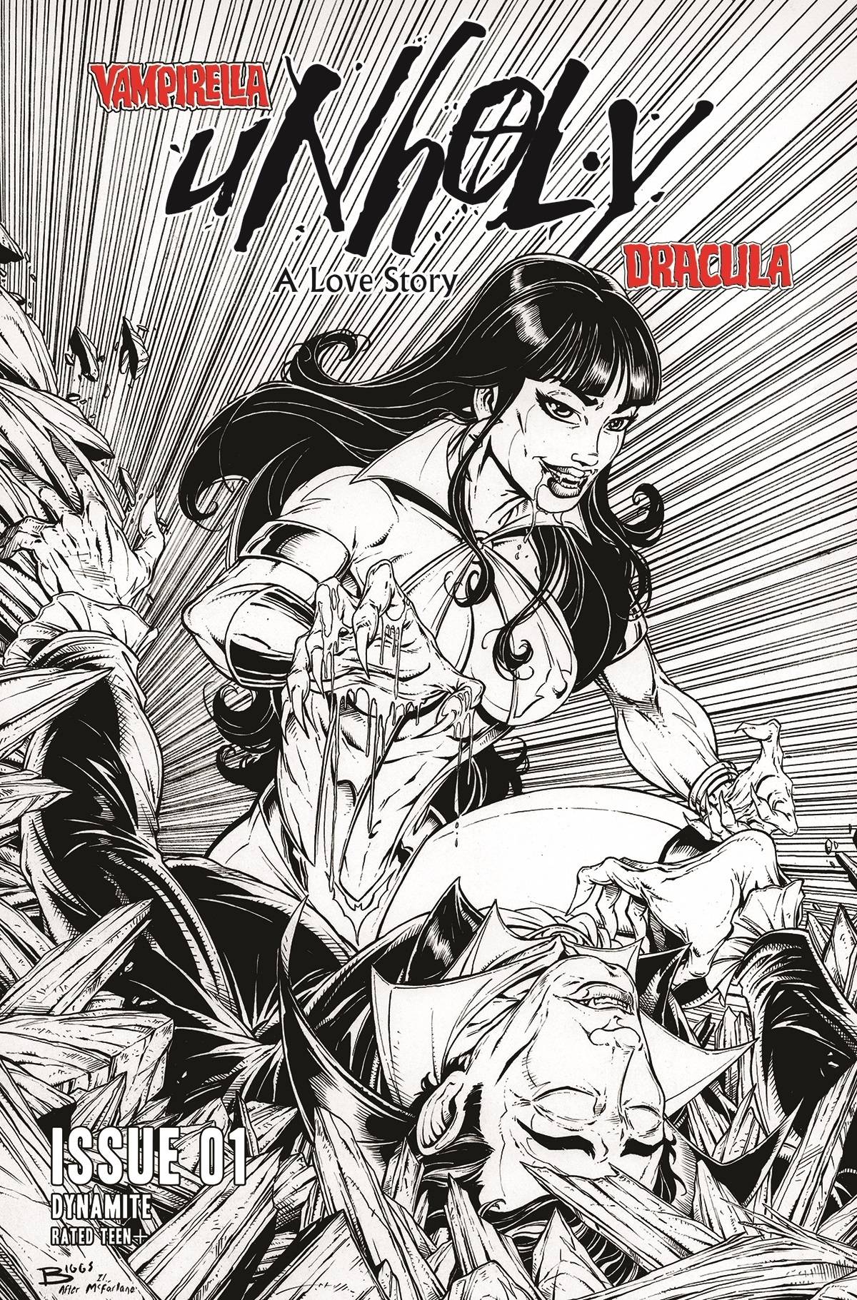 VAMPIRELLA DRACULA UNHOLY #1 CVR V FOC 1:11 INCENTIVE MCFARLANE HOMAGE
