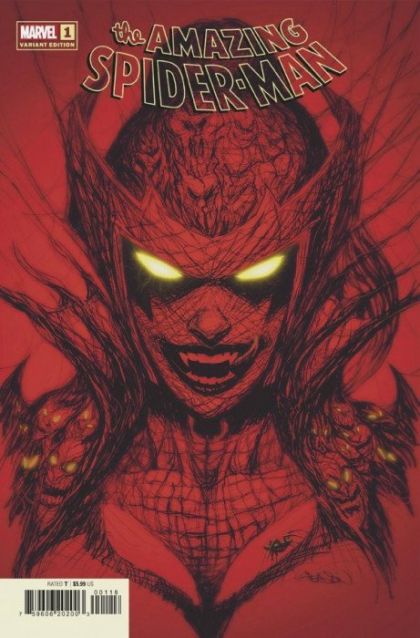 AMAZING SPIDER-MAN 1 COVER M QUEEN GOBLIN WEB-HEAD PATRICK GLEASON TRADE DRESS VARIANT 2022