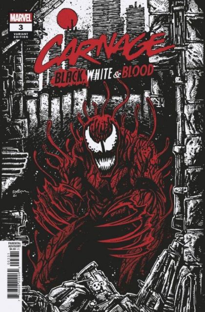 CARNAGE: BLACK, WHITE & BLOOD 3 COVER C VARIANT KEVIN EASTMAN 2021