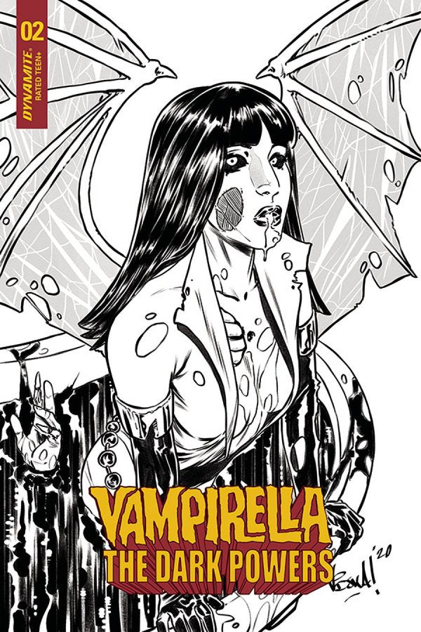 VAMPIRELLA DARK POWERS #2 FEDERICI ZOMBIE B&W 1:15 INCENTIVE