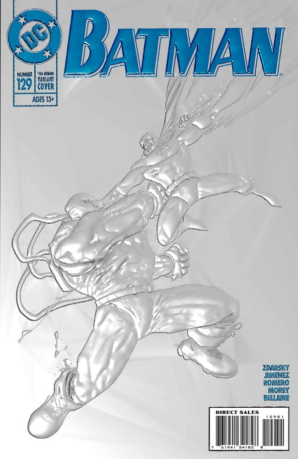 BATMAN #129 COVER D RYAN BENJAMIN '90S COVER MONTH FOIL MULTI-LEVEL EMBOSSED CARD STOCK VARIANT