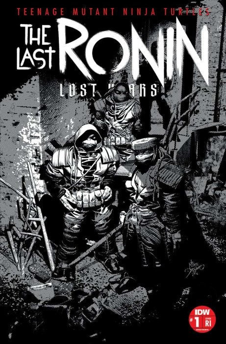 TEENAGE MUTANT NINJA TURTLES: THE LAST RONIN - THE LOST YEARS #1 1:50 MIKE DEODATO JR. BLACK & WHITE VARIANT