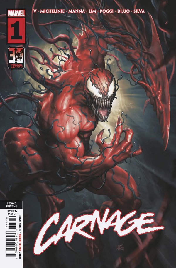 CARNAGE #1 2ND PRINTING