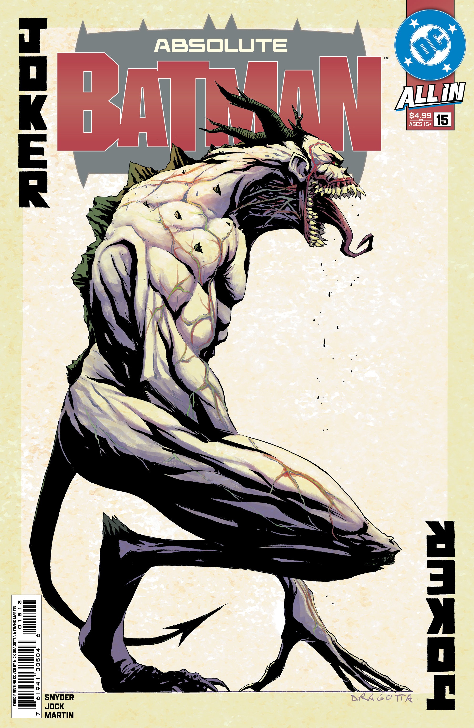 ABSOLUTE BATMAN #15 THIRD PRINTING CVR A NICK DRAGOTTA