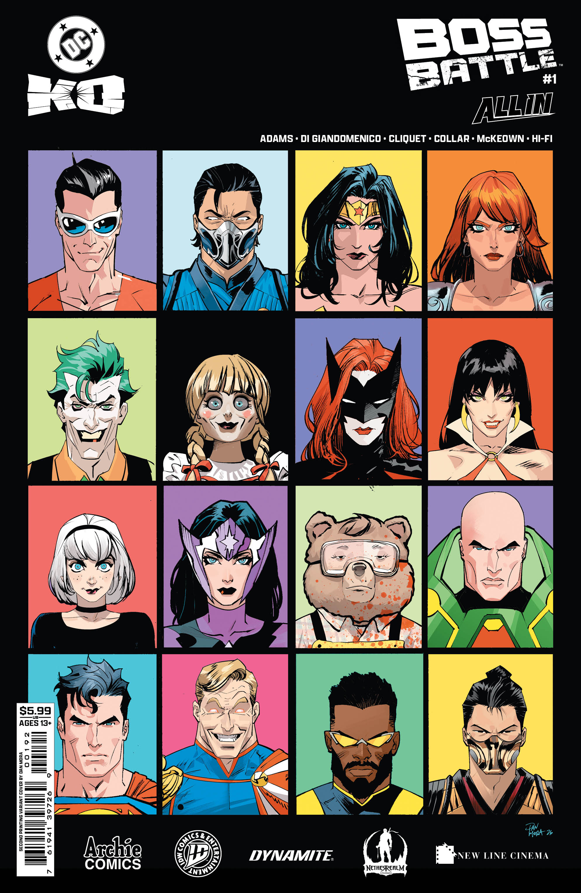 DC K.O. BOSS BATTLE #1 (ONE SHOT) SECOND PRINTING CVR B DAN MORA CARD STOCK VAR