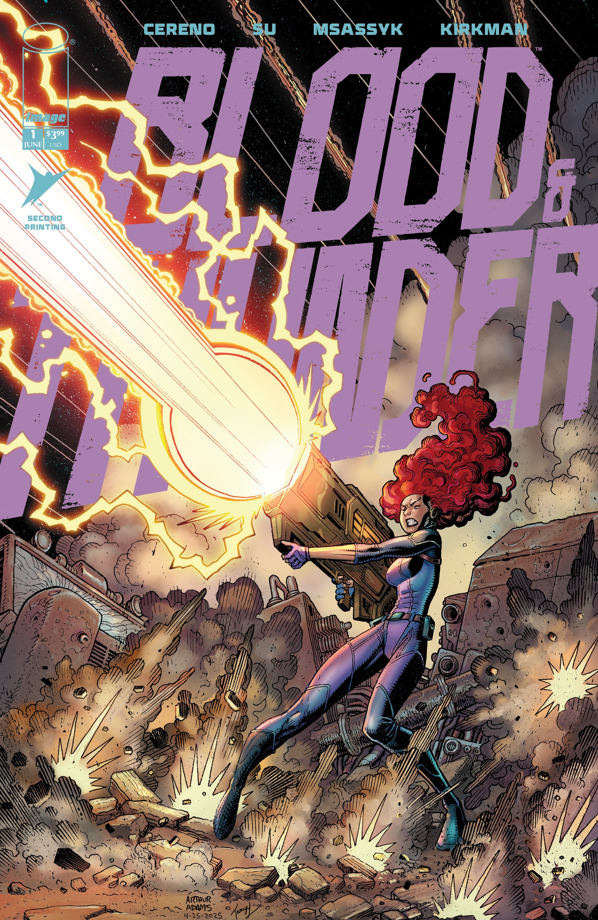 BLOOD & THUNDER #1 2ND PTG CVR A ARTHUR ADAMS & TANYA LEHOUX VAR