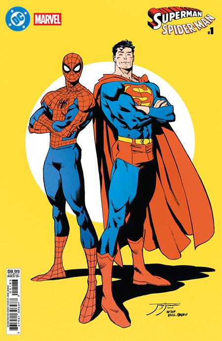 DC コミック　スーパーマン　1/1 スケッチ　カードサイン　マーベル MARVEL/DC: SPIDER-MAN/SUPERMAN #1 DAVID MARQUEZ HOMAGE VARIANT -- [Exp