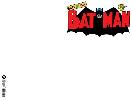 BATMAN #11 FACSIMILE EDITION CVR B BLANK CARD STOCK VAR