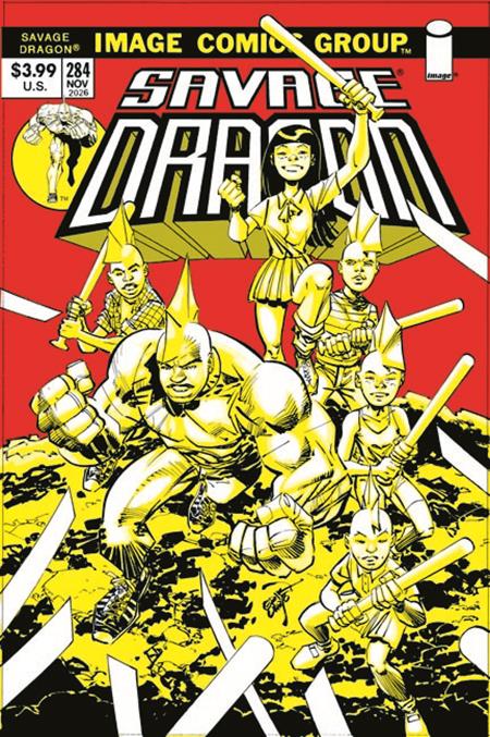 SAVAGE DRAGON #284 CVR B ERIK LARSEN 70S THROWBACK VAR
