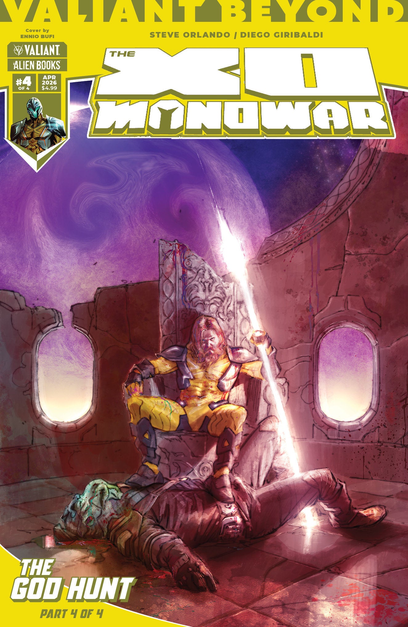 VALIANT BEYOND: THE X-O MANOWAR #8--THE GOD HUNT #4 VARIANT B (BUFI)