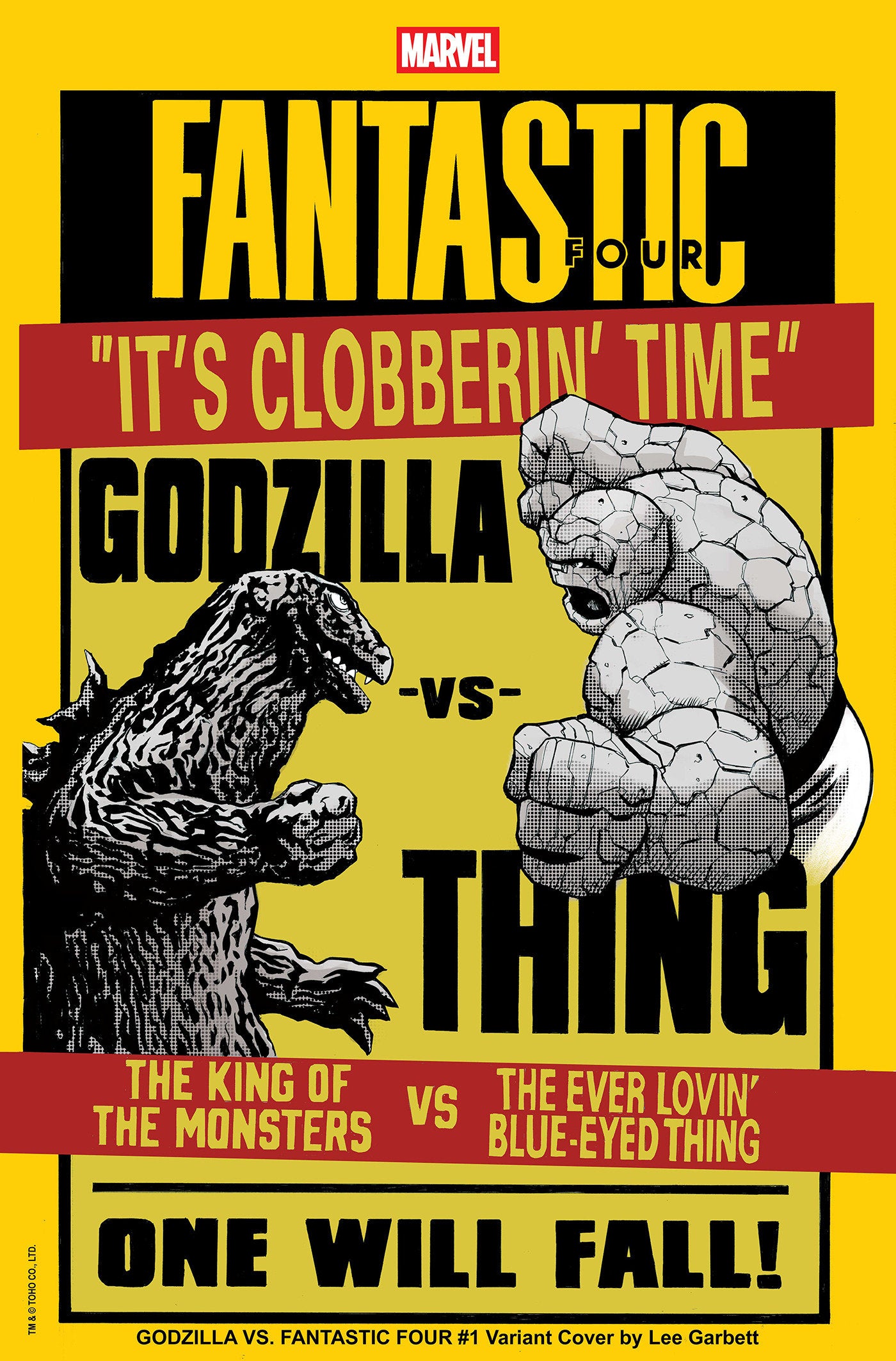 GODZILLA VS. FANTASTIC FOUR #1 LEE GARBETT VERSUS VARIANT