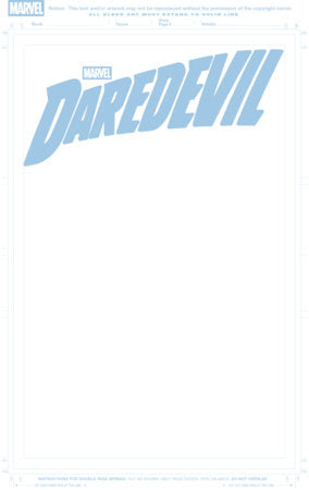 DAREDEVIL #1 BLUE LINE BLANK COVER VARIANT