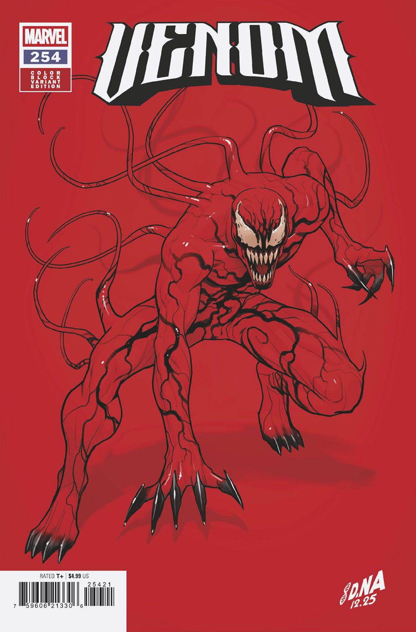 VENOM #254 DAVID NAKAYAMA COLOR BLOCK RED VARIANT