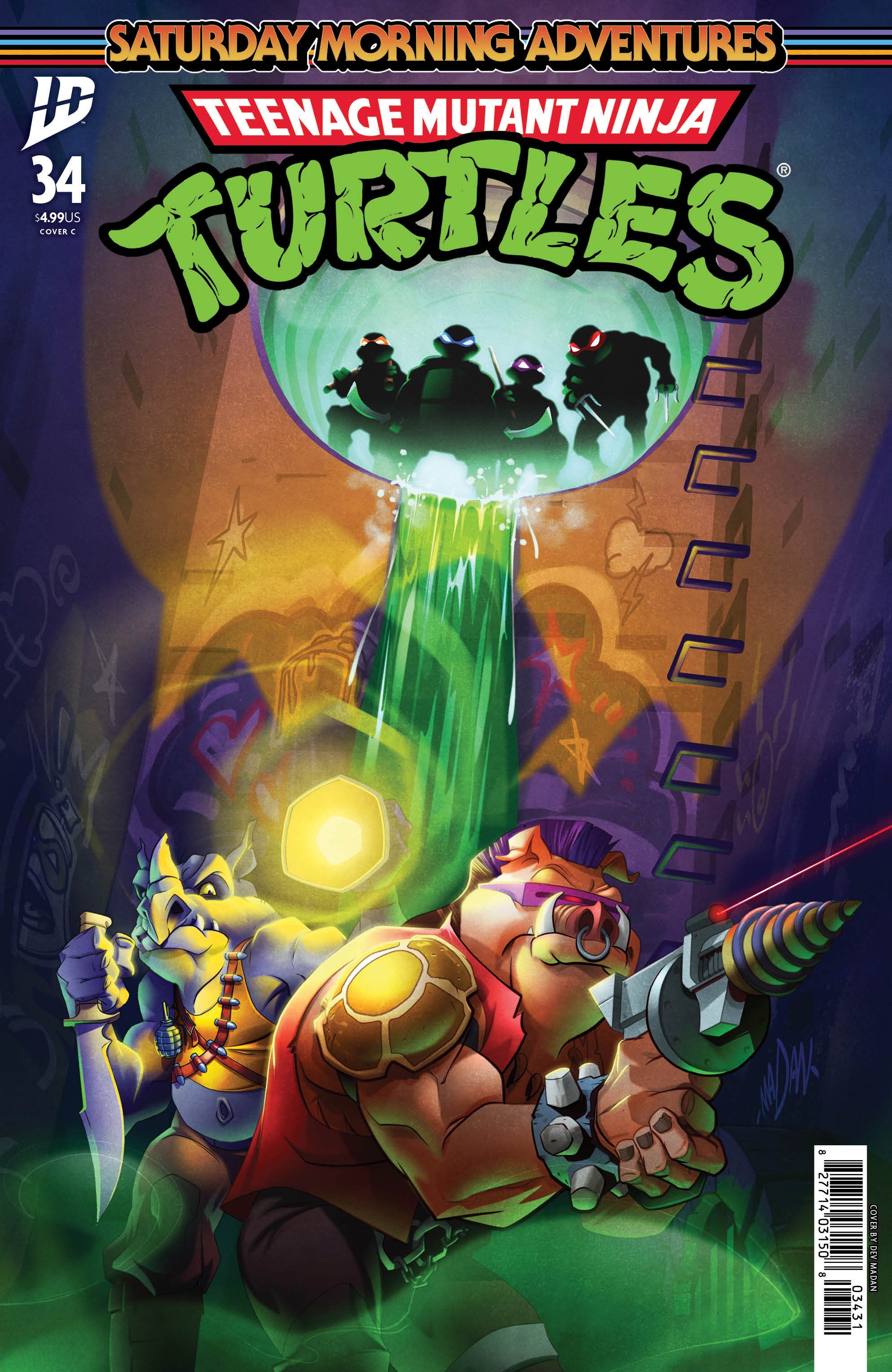 TEENAGE MUTANT NINJA TURTLES: SATURDAY MORNING ADVENTURES #34 VARIANT C (MADAN)