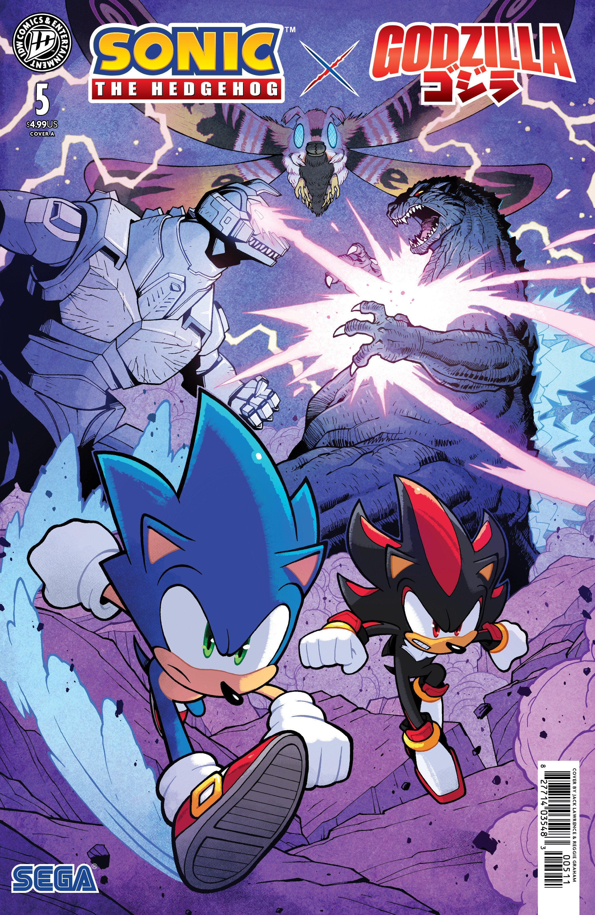 SONIC THE HEDGEHOG X GODZILLA #5 COVER A (LAWRENCE) | COMIC NATION